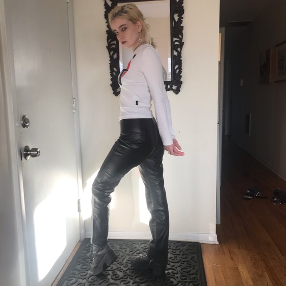 Vintage Designer Leather Pants - Picture 5 of 6
